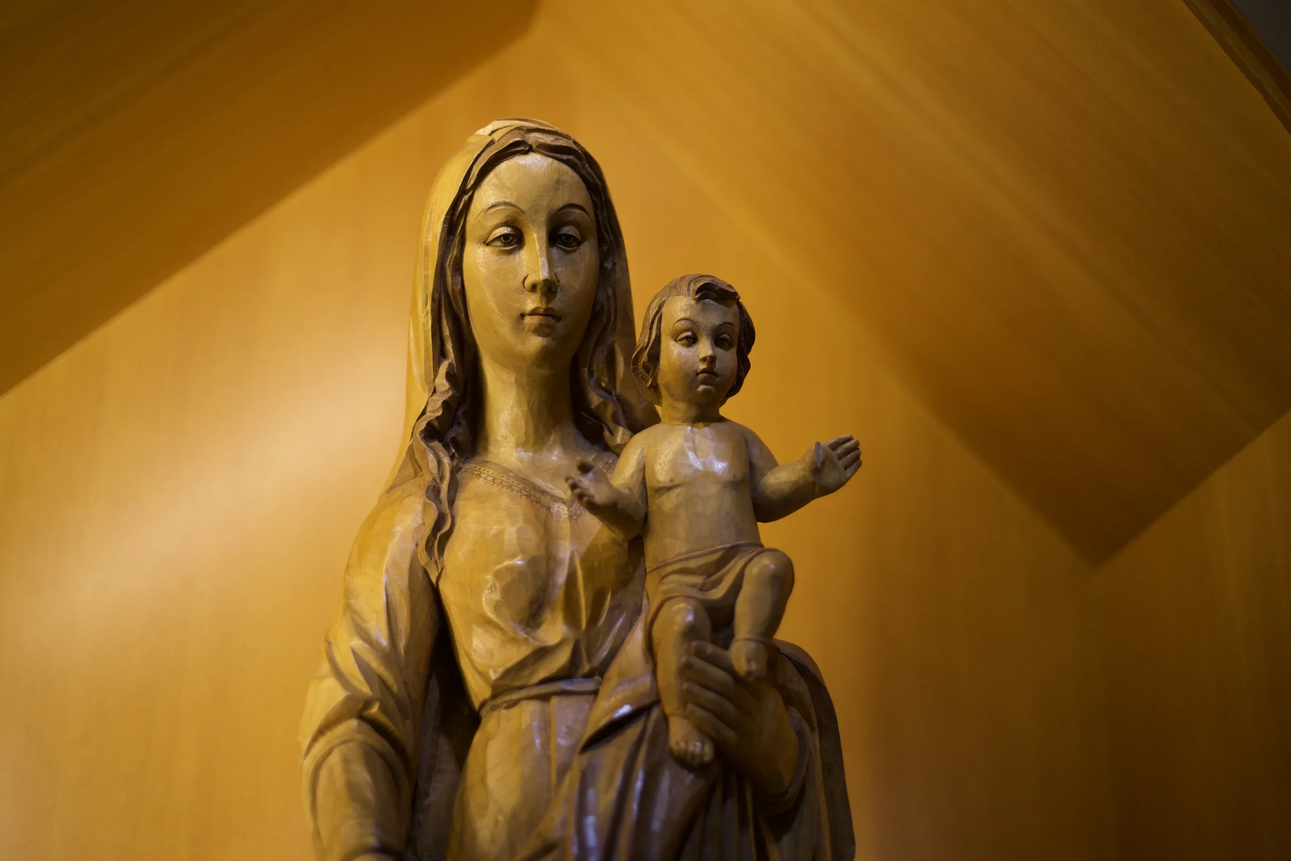 Madonna and Child wood carving